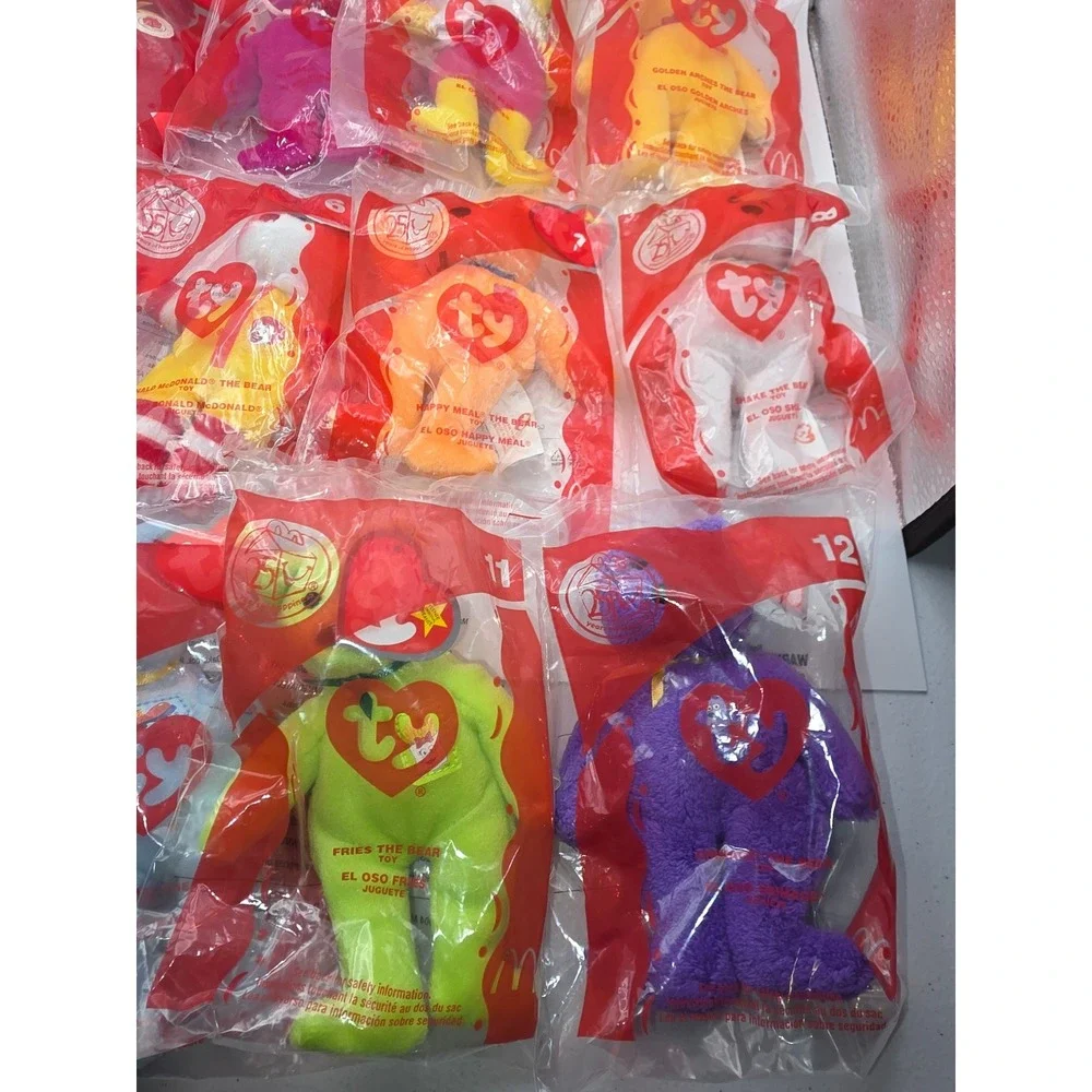 Lot 12 McDonald's Ty Teenie Beanie Babies 2000 25th Anniversary Sealed New NIP
